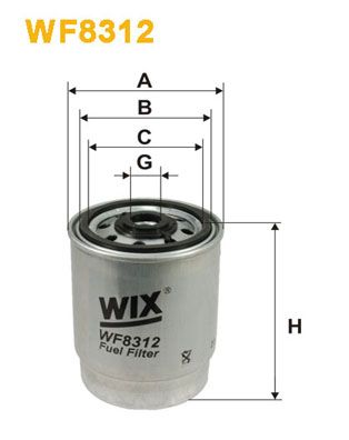 WIX FILTERS Топливный фильтр WF8312